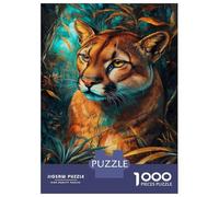 Jigsaw Puzzles for Adults 1000 Piece Jungle Panther's Gaze Jigsaw Puzzle Brain Teaser Game Stress Reliever Unique Birthday And Xmas Gifts 52x38cm/1000pcs