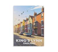 Jigsaw Puzzles for Adults 1000 Piece，King's Lynn England，Educational Games Brain Challenge Jigsaw Puzzles for Adult Kids（38x26cm）-HN29