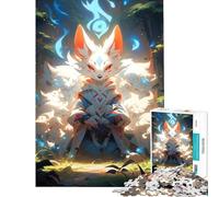 Jigsaw Puzzles for Adults 1000 Piece Kitsune Spirit Guide Family Games Brain Intelligence Challenge Addictive Toys Great Gifts A Work of Art (Size 75x50cm)