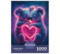 Jigsaw Puzzles for Adults 1000 Piece Koala Couple Love Puzzle for Adults Brain Teaser Game Enhance Memory Fun at Home Activities, 38x26cm/1000pcs