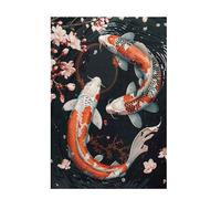 Jigsaw Puzzles for Adults 1000 Piece Koi Large Puzzle Flower, Difficult Challenging Family Games for The Whole for Women, Wooden Jigsaws with Gift Box Packaging, Home Room Decor 75x50cm D-791