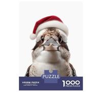 Jigsaw Puzzles for Adults 1000 Piece Kookaburra Christmas Portrait Puzzle for Adults Brain Teaser Game Enhance Memory Fun at Home Activities, 38x26cm/1000pcs