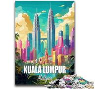 Jigsaw Puzzles for Adults 1000 Piece Kuala Lumpur Malaysia Puzzles for Adults,Stress Reliever Difficult Challenge Unique Home Decor And Gifts (50x75cm)