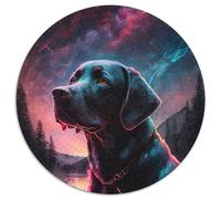 Jigsaw Puzzles for Adults, 1000 Piece Labrador Retriever Dog 1000 Pieces Round Puzzles for Adults DIY Art Decor, 1000pcs (67.5x67.5cm)