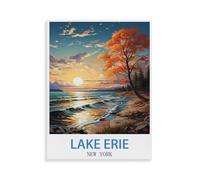 Jigsaw Puzzles for Adults 1000 Piece，Lake Erie New York，Classic Puzzle Teens Boys Girls Puzzles for DIY Intellective Educational Game, Gift Home Decor（38x52CM）-O95
