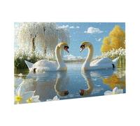 Jigsaw Puzzles for Adults 1000 Piece Lake Jigsaw Puzzle-Colourful, Challenging Game/Brainteasing Adult Jigsaws, The Whole 3D Jigsaw Gifts for Women, Men Beautiful Decoration-Swan fr0-1045