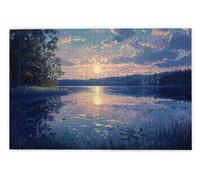 Jigsaw Puzzles for Adults 1000 Piece, Lake Puzzles for Adults, Impossible Puzzle 1000 Pieces, Family Educational Wooden Puzzle, Challenging Jigsaws, Gift Box Packaging, Funny Gifts for Women, Men, C-1