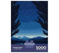 Jigsaw Puzzles for Adults 1000 Piece Lake Tekapo Night Sky Puzzles for Adults Relax Games Pattern Assembly Christmas Birthday Gifts 52x38cm/1000pcs