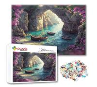 Jigsaw Puzzles for Adults 1000 Piece Landscape, Boat Puzzles for Adults 29.53 x 19.69 inch, Challenge Impossible Jigsaws, DIY Family Fun Game with Box, Modern Home Decor Wall Art, Gifts Women Men K-2