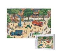 Jigsaw Puzzles for Adults 1000 Piece Landscape Jigsaw Puzzles for Adults with Gift Box 75x50cm,Wooden Puzzle Small Town Challenging Puzzle Games Home Decoration, for The Whole Family,p671t