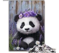 Jigsaw Puzzles for Adults, 1000 Piece Lavender Panda Jigsaw Puzzles for Adults 1000 Piece Family Bonding Activity, Home Decor Gift, Family Toy Game (size50x75cm)