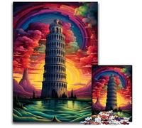 Jigsaw Puzzles for Adults 1000 Piece Leaning Tower of Pisa Italy Challenging Puzzles DIY Home Decor Gift, Brain Teaser Game 1000 PCS(38x26cm)