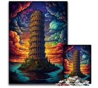 Jigsaw Puzzles for Adults 1000 Piece Leaning Tower of Pisa Italy Challenging Puzzles Home Activity for Holidays Birthdays And Family Game Nights 1000 PCS(75x50cm)