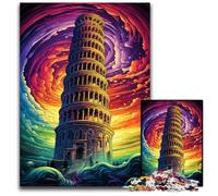 Jigsaw Puzzles for Adults 1000 Piece Leaning Tower of Pisa Italy Impossible Jigsaw Puzzles for Adults Ideal And Home Decor 1000 PCS(38x26cm)