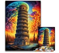 Jigsaw Puzzles for Adults 1000 Piece Leaning Tower of Pisa Italy Puzzles for Adults for Home Decor Ideal Christmas & New Year Gift for Teenagers 1000 PCS(75x50cm)