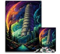 Jigsaw Puzzles for Adults 1000 Piece Leaning Tower of Pisa Italy Wooden Puzzles Perfect for Birthday Christmas 1000 PCS(38x26cm)