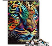 Jigsaw Puzzles for Adults 1000 Piece Leopard Pop Art Animal, Learning Educational Toys Family Games Unique Birthday And Gifts (Size 26x38cm)