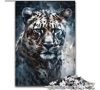 Jigsaw Puzzles for Adults 1000 Piece Leopard Portrait Painting, Help The Brain Exercise Addictive Toys to Cultivate Patience Perfect Decoration (Size50x75cm)