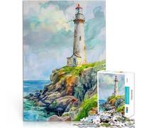 Jigsaw Puzzles for Adults 1000 Piece Lighthouse In The Storm Lernspielzeug eignet sich ideal als Geschenk für die ganze Familie75x50cm