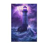 Jigsaw Puzzles for Adults 1000 Piece Lighthouse Large Puzzle Ocean, Difficult Challenging Family Games for The Whole for Women, Wooden Jigsaws with Gift Box Packaging, Gifts for Women 75x50cm D-794