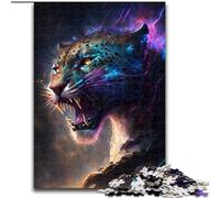 Jigsaw Puzzles for Adults 1000 Piece Lightning Leopard Jigsaw Puzzle Made of cardboard, for Birthdays, Holidays, Space Party Decorations 1000pcs(26x38cm)