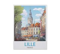Jigsaw Puzzles for Adults 1000 Piece，Lille France，Difficult Puzzle Perfect Educational Gift for Boys And Girls（38x26cm）-GN30
