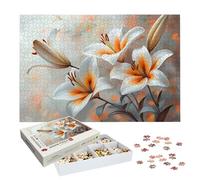 Jigsaw Puzzles for Adults 1000 Piece, Lily Jigsaw Puzzles for Adults, Flower Jigsaws 1000 Pieces with Box, Wooden Puzzle Challenging Game for the Whole for Women, Men, Wooden Puzzle for Gifts, -8849