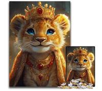 Jigsaw Puzzles for Adults, 1000 Piece Lion Baby Wooden Jigsaw Puzzles Interesting Stress Reduction, Gifts Ideas for 14+ 50X75CM