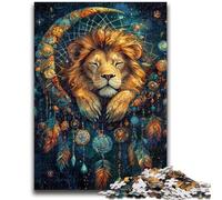Jigsaw Puzzles for Adults 1000 Piece Lion Dream Catcher Help The Brain Exercise Addictive Toys to Cultivate Patience Parent-child Interaction 50x75cm