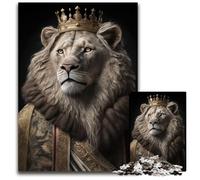 Jigsaw Puzzles for Adults, 1000 Piece Lion Generative AI Puzzles for Adults Brain Teaser & Home Decor, Perfect 26X38CM/10.23x14.96inch