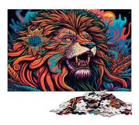 Jigsaw Puzzles for Adults 1000 Piece Lion Impossible Jigsaw Puzzles for Adults Ideal for Family Fun, Relaxation 26X38CM/10.23x14.96inch