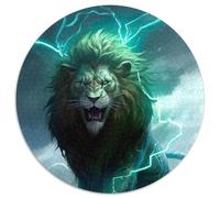 Jigsaw Puzzles for Adults 1000 Piece Lion in Thunder Puzzles for Adults DIY Decoration, Brain Challenge, for Adult, Family, 67.5x67.5cm