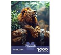 Jigsaw Puzzles for Adults 1000 Piece Lion Resting near A Waterfall Puzzle for Adults Brain Teaser Game Difficult Hard Deal As Gifts for The Whole Family 70x50cm/1000pcs