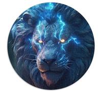 Jigsaw Puzzles for Adults 1000 Piece Lions of Storm Round Jigsaw Puzzles Brain Teaser Game,Interactive Family Game,Suitable for Ages 14+ 67.5x67.5 cm