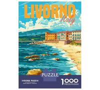 Jigsaw Puzzles for Adults 1000 Piece Livorno Italy Adult Jigsaw Relax Games Difficult Challenge Fun Activities at Home 52x38cm/1000pcs
