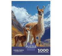 Jigsaw Puzzles for Adults 1000 Piece Llama Family in The Andes Mountains Jigsaw Hands-on Game Birthday Present Unique Birthday And Xmas Gifts 38x26cm/1000pcs