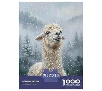 Jigsaw Puzzles for Adults 1000 Piece Llama in A Snowy Forest Jigsaw Hands-on Game Birthday Present Unique Birthday And Xmas Gifts 38x26cm/1000pcs