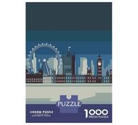 Jigsaw Puzzles for Adults 1000 Piece London Skyline Illustration Jigsaw for Adults Family Games But Fun And Humorous Christmas Birthday Gifts 70x50cm/1000pcs