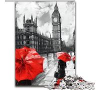 Jigsaw Puzzles for Adults 1000 Piece London Street Scene Learning Educational Toy for Is Ideal As A Gift for The Whole Family 26x38cm