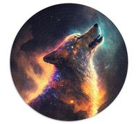 Jigsaw Puzzles for Adults 1000 Piece Lone Wolf in Space Cardboard Jigsaw Challenging DIY Brain Teaser, Perfect Family Game Or Decorative Gift 67.5x67.5cm