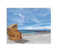 Jigsaw Puzzles for Adults 1000 Piece，Lonely Beach Chair on the Baltic Sea，Classic Puzzle Teens Boys Girls Puzzles for DIY Intellective Educational Game, Gift Home Decor（38x26cm）-BB89