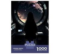 Jigsaw Puzzles for Adults 1000 Piece Lonely Girl At Night Puzzles for Adults Relax Games Pattern Assembly Christmas Birthday Gifts 38x26cm/1000pcs