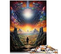 Jigsaw Puzzles for Adults 1000 Piece Looking at the world alone learning educational jigsaw puzzle 26x38cm Unique Home Decor and Gifts