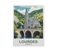 Jigsaw Puzzles for Adults 1000 Piece，Lourdes France，Educational Games Brain Challenge Jigsaw Puzzles for Adult Kids（38x26cm）-EZ87