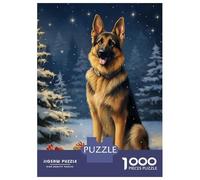 Jigsaw Puzzles for Adults 1000 Piece Lovely German Shepherd Jigsaws for Adults Anti-Stress Toys Birthday Present Unique Birthday And Gifts 38x26cm/1000pcs