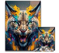 Jigsaw Puzzles for Adults 1000 Piece LYNX Panorama Set Middle Jigsaw Puzzles Colorful Home Decor & Interactive Family Game, 26X38CM/10.23x14.96inch
