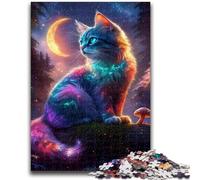 Jigsaw Puzzles for Adults 1000 Piece Magic Cat Family Game Stress Reliever Difficult Challenge Artists Collection, Fine Art 38x26cm