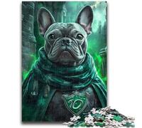Jigsaw Puzzles for Adults 1000 Piece Magic French Bulldog Adult Puzzles,Toys Educational Games Stress Relieving Unique Birthday And Gifts (38x26cm)