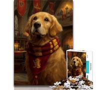 Jigsaw Puzzles for Adults 1000 Piece Magic Golden Retriever Teenager Jigsaw,Relax Games Is Ideal As A Gift for The Whole Family 38x26cm