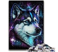 Jigsaw Puzzles for Adults 1000 Piece Magic Husky Artistic Wall Decor & Birthday Gift Idea for Friends, Home Office 50x75cm